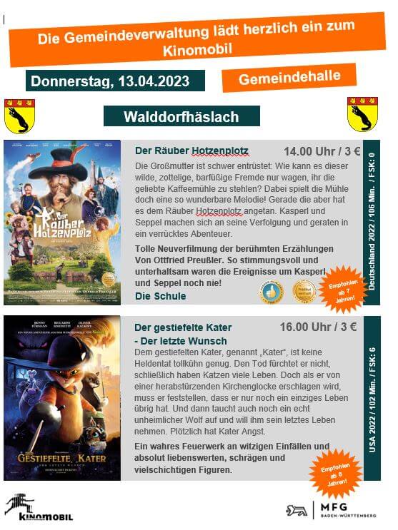 Programm Kinomobil am 13.04.2023